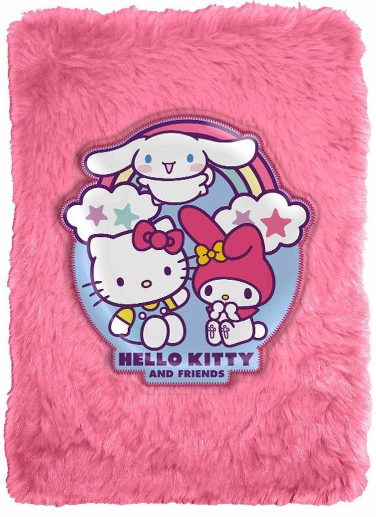 Hello Kitty, notatnik pluszowy A5, 80 kartek, 1 szt.