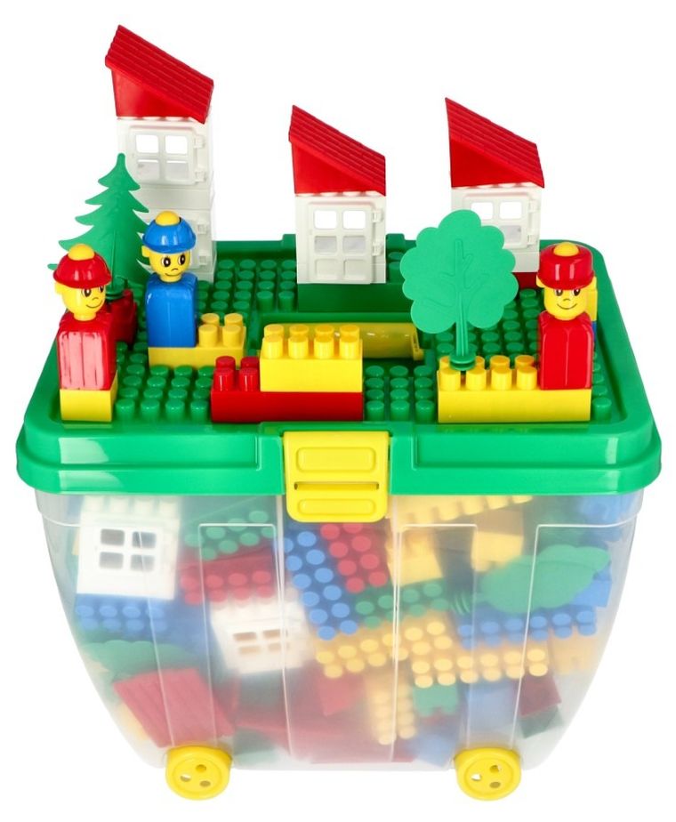 Hemar Family, duży kuferek z klockami i pokrywą konstrukcyjną