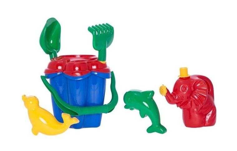 Hemar Family, kwiatek, wiaderko do piasku z akcesoriami, 7 elementów