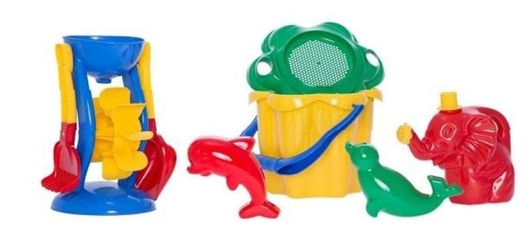 Hemar Family, kwiatek, wiaderko do piasku, zestaw z młynkiem i akcesoriami, 8 elementów