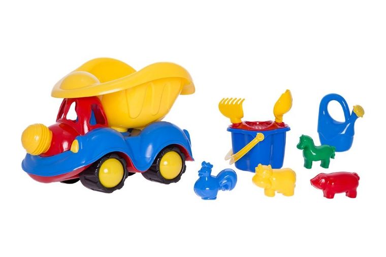 Hemar Family, Pajacyk, wywrotka z akcesoriami do piasku, 9 elementów