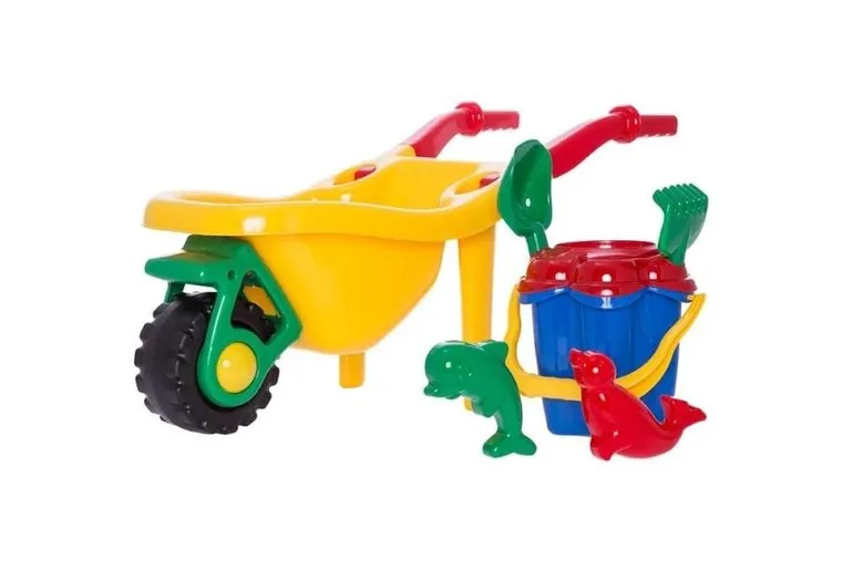 Hemar Family, taczka z akcesoriami, kwiatek, 6 elementów