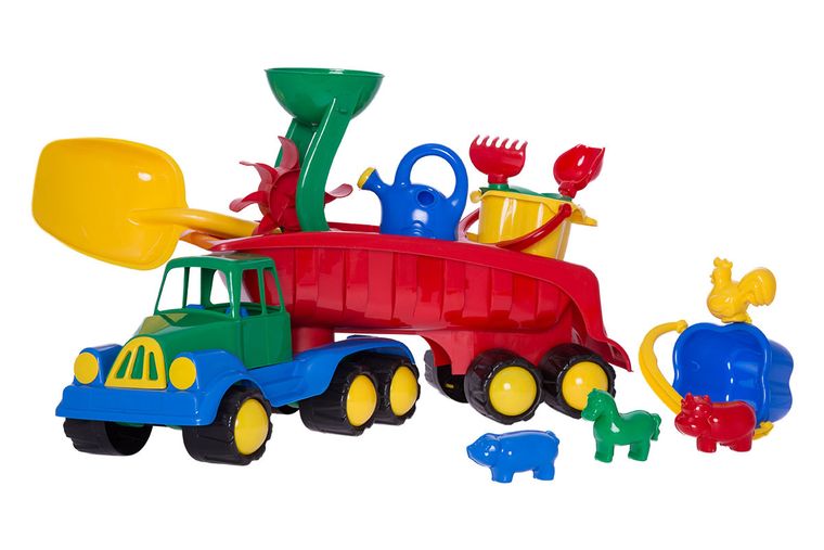 Hemar Family, wywrotka z akcesoriami do piasku, 10 elementów