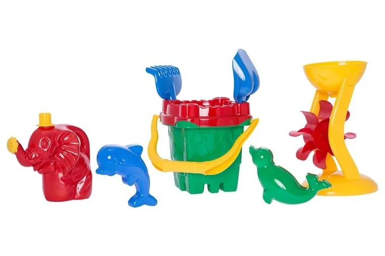 Hemar Family, zamek, wiaderko do piasku, zestaw z młynkiem i akcesoriami, 8 elementów