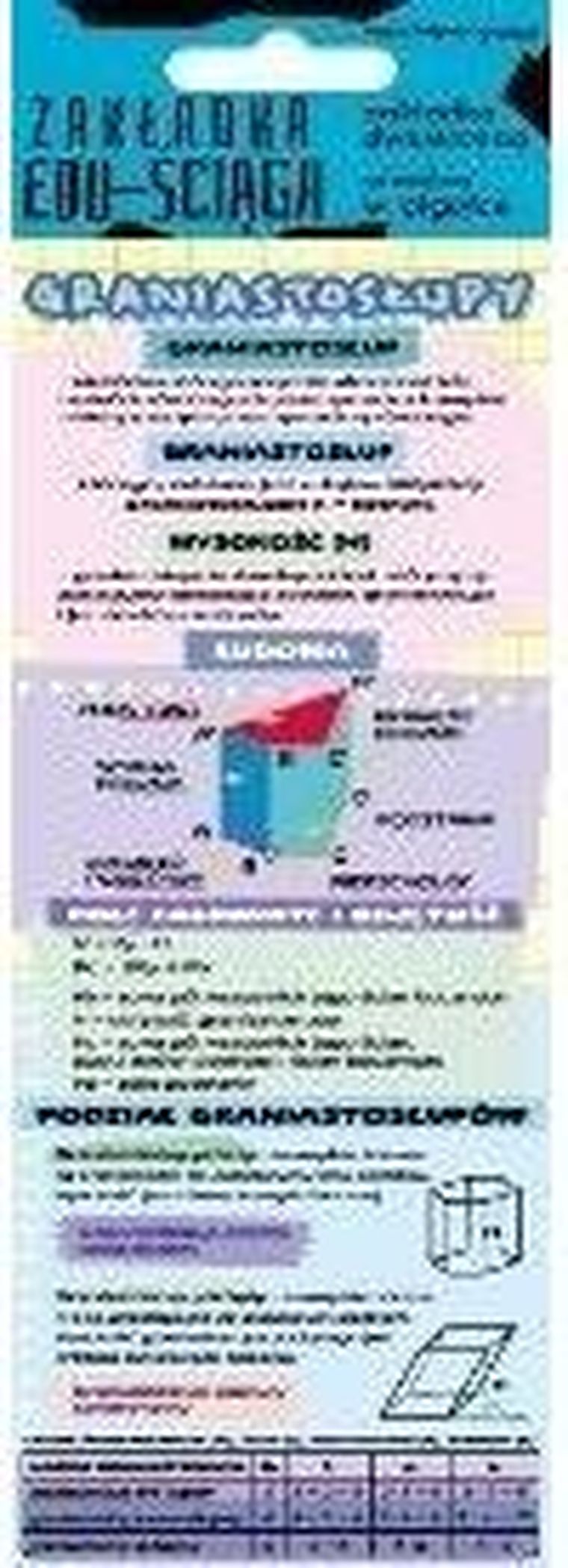 Henry, Edu-Ściąga, zakładka do książki, Graniastosłupy