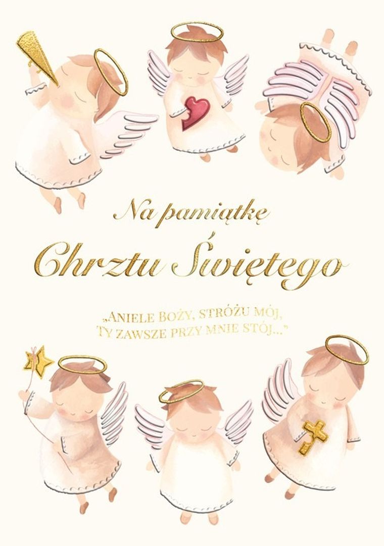 Henry, karnet A5, Chrzest, Aniołki