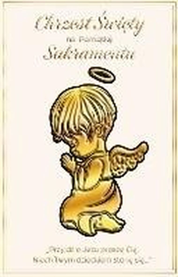 Henry, karnet A5, chrzest, złoty anioł