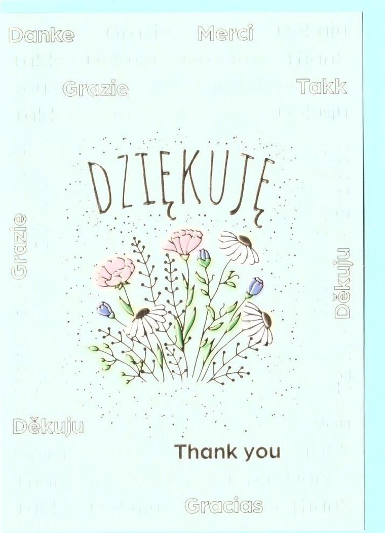 Henry, karnet A5, Dziękuję - Bukiet kwiatów