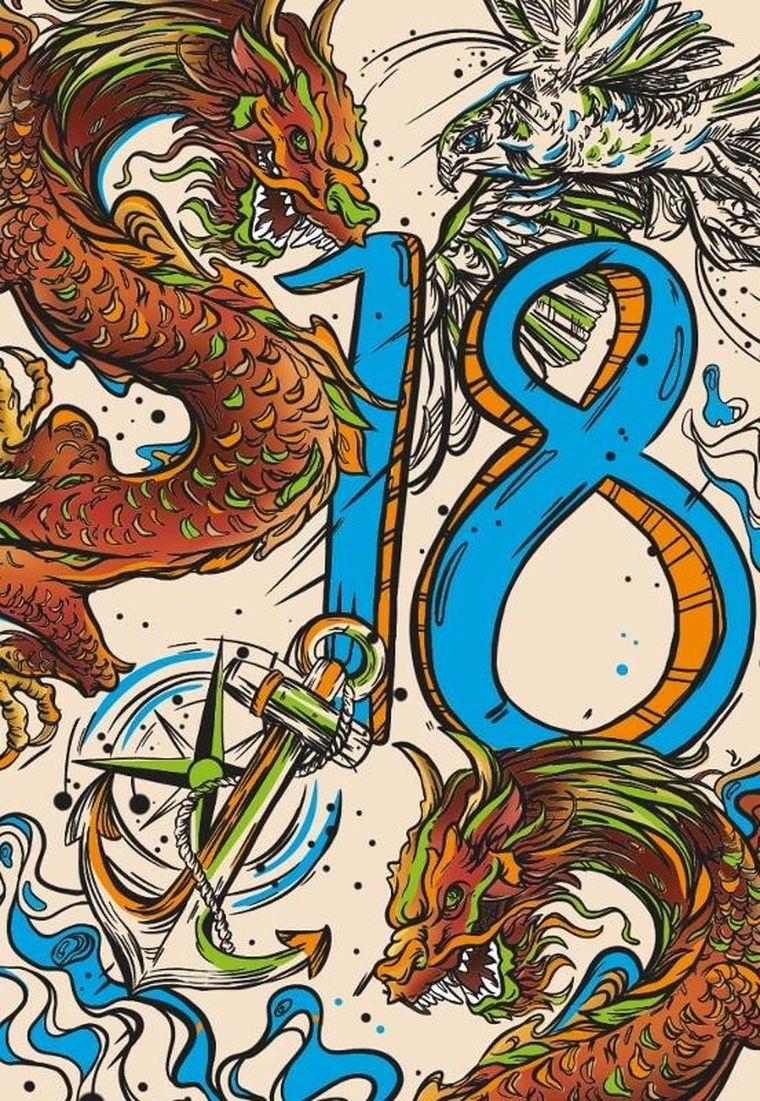 Henry, karnet A5, neon, 18 chłopak