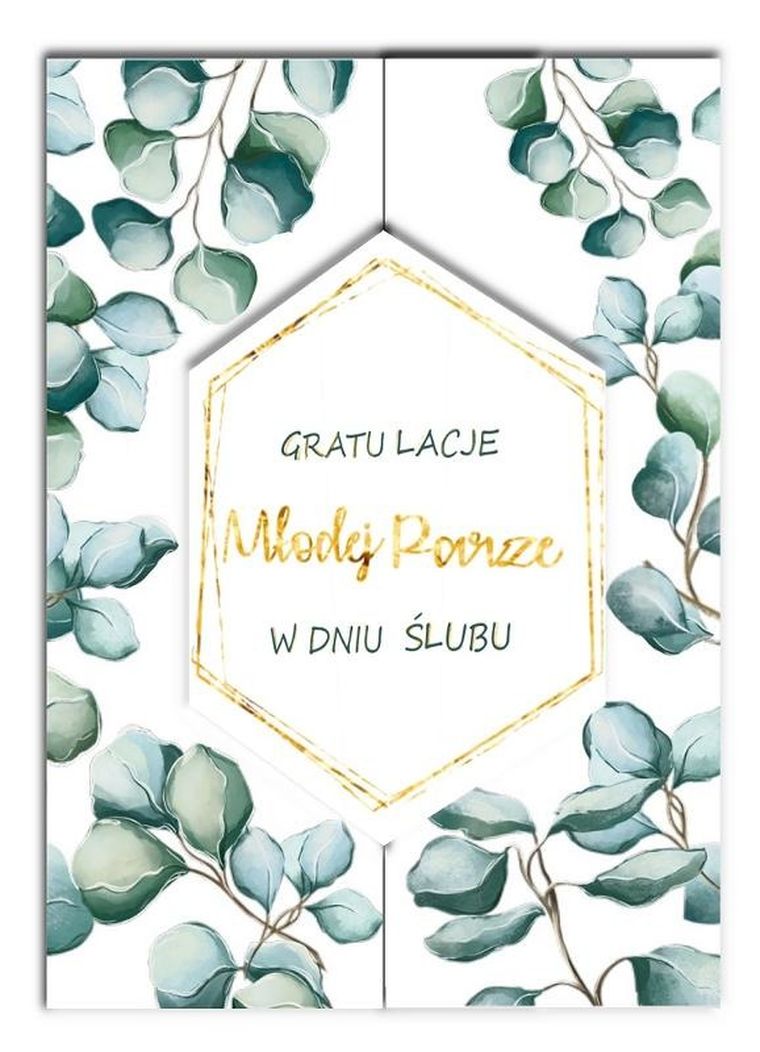 Henry, karnet A5, ślub, eukaliptus