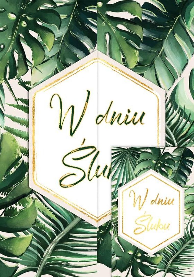 Henry, karnet A5, ślub, monstera