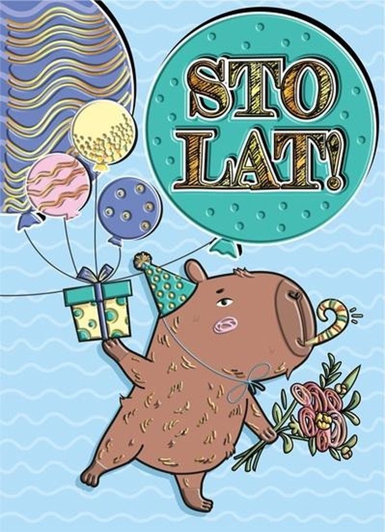 Henry, karnet A5, Urodziny - Kapibara akrobatka