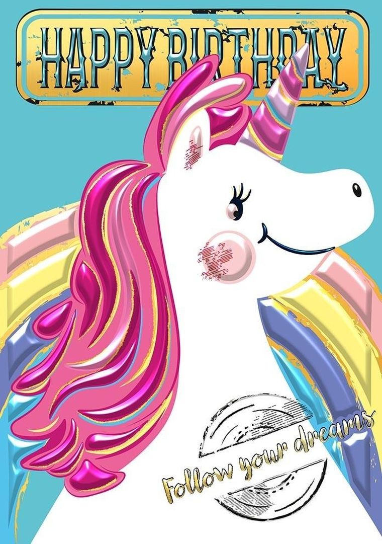 Henry, karnet A5, Urodziny, Jednorożec