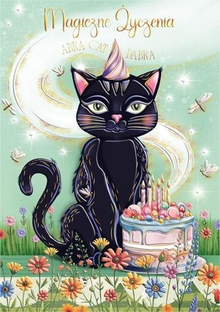 Henry, karnet A5, Urodziny, Kot wiedźmy