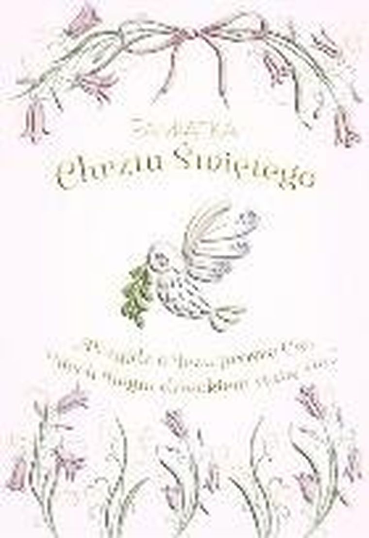 Henry, karnet A5 z kopertą, chrzest, złocony, gołąb dziewczynka