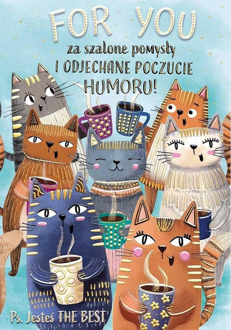 Henry, karnet A5 z kopertą, złocony, koty korpo