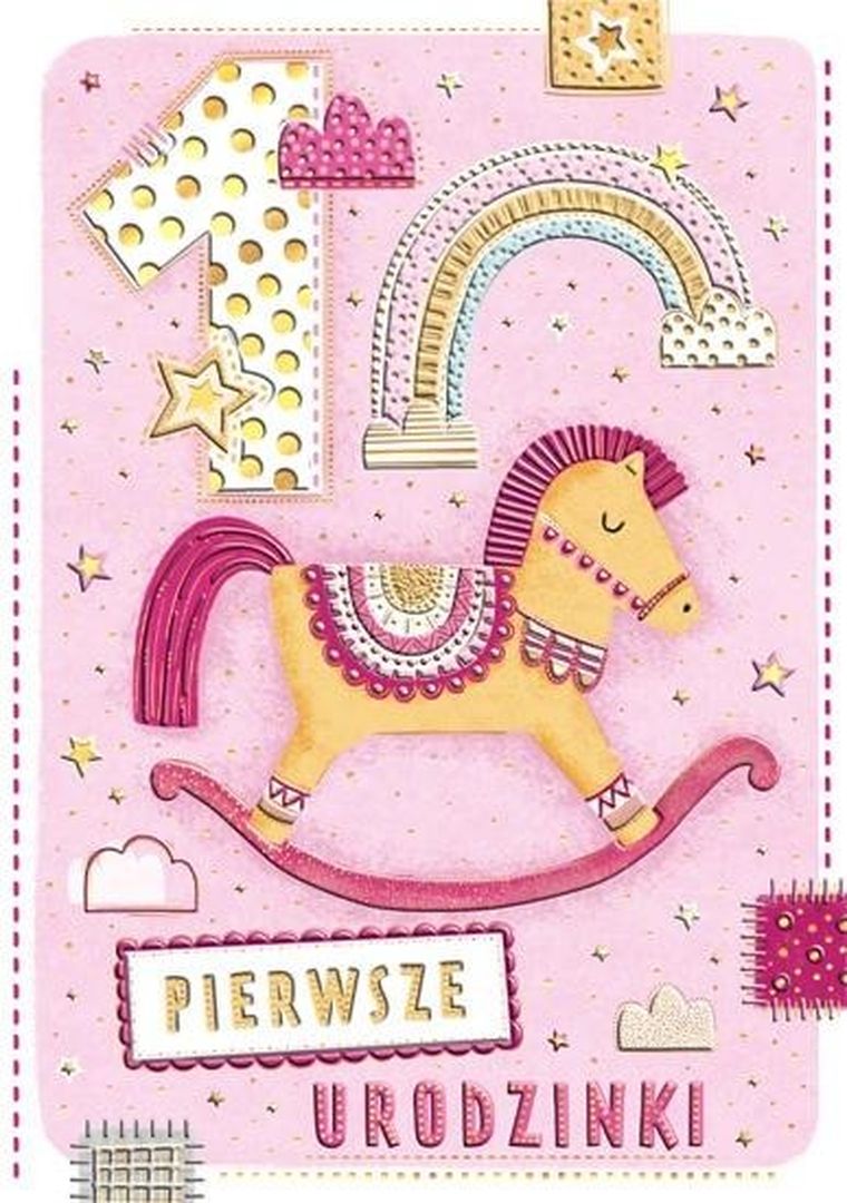Henry, karnet A5 z kopertą, złocony, urodziny 1, konik