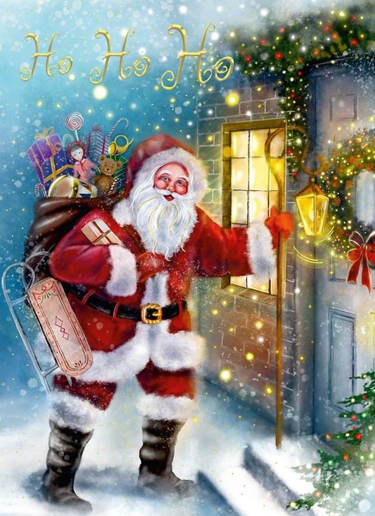 Henry, karnet, B6, Mikołaj u drzwi