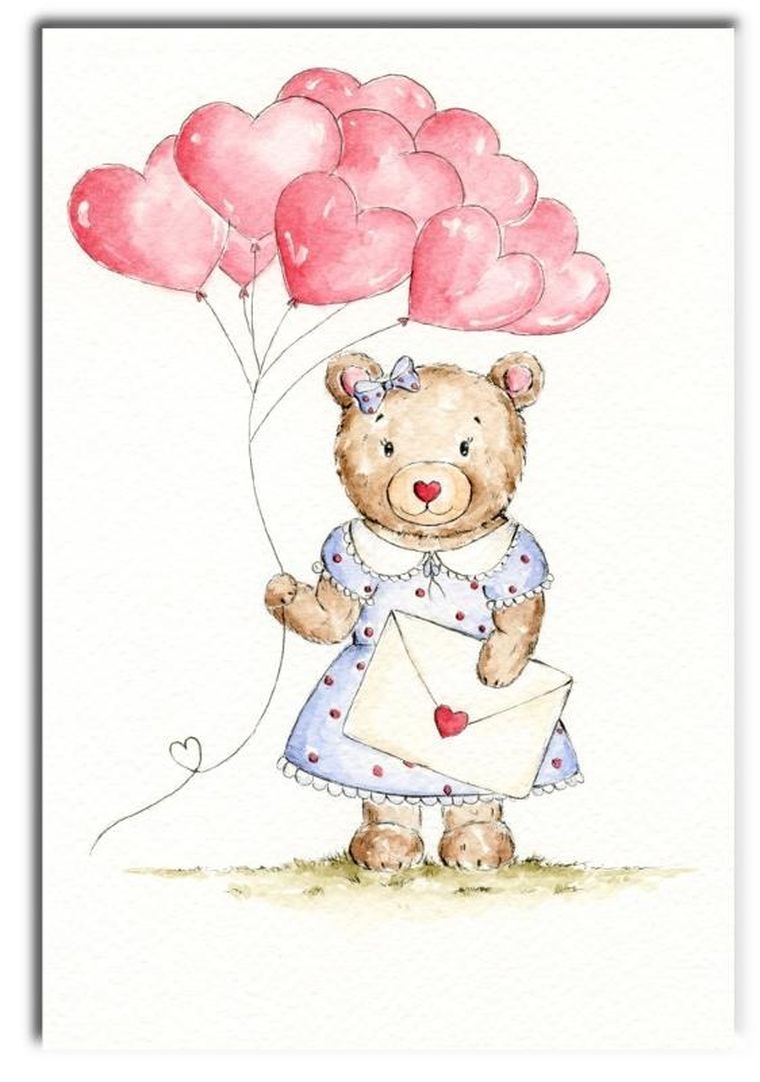 Henry, karnet B6, misiowa z balonami