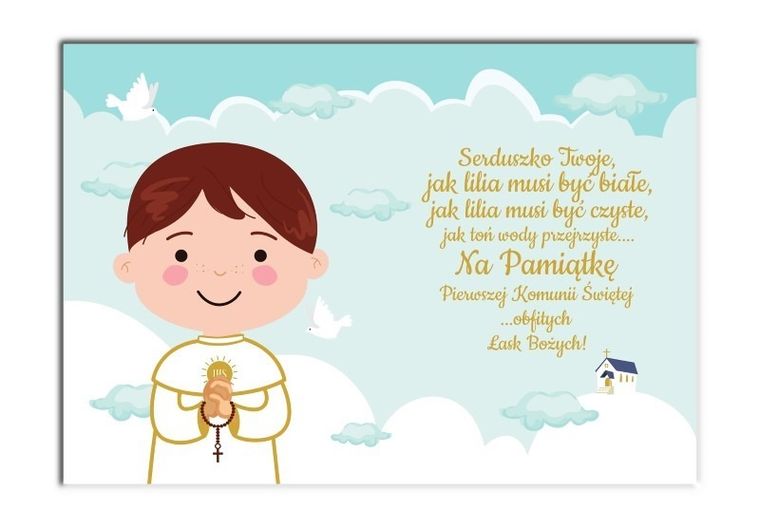 Henry, karnet, B6, Pierwsza Komunia Św., chłopiec