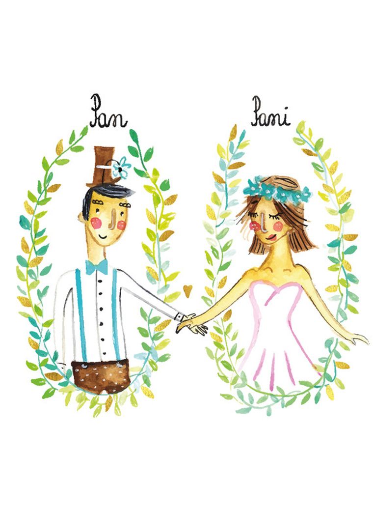 Henry, karnet B6, ślub, para w owalach