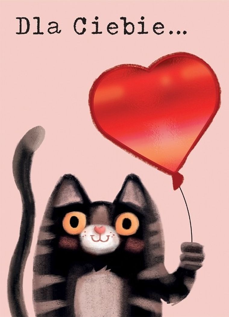 Henry, karnet B6 z kopertą, złocona, Kot Z Balonem