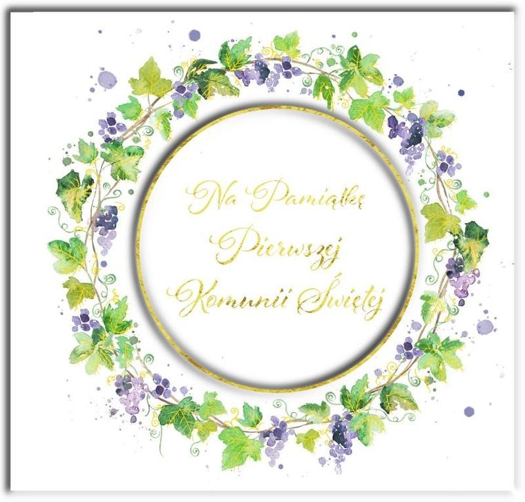 Henry, karnet, komunia, wianek wino