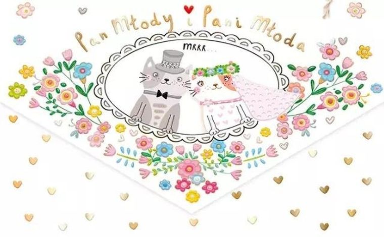 Henry, karnet koperta A5 Ślub Koty