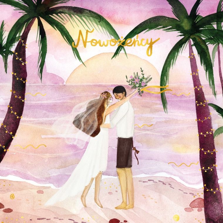 Henry, karnet kwadrat, ślub, palmy