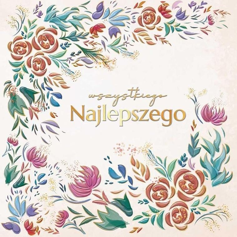 Henry, karnet kwadratowy, Retro kwiaty