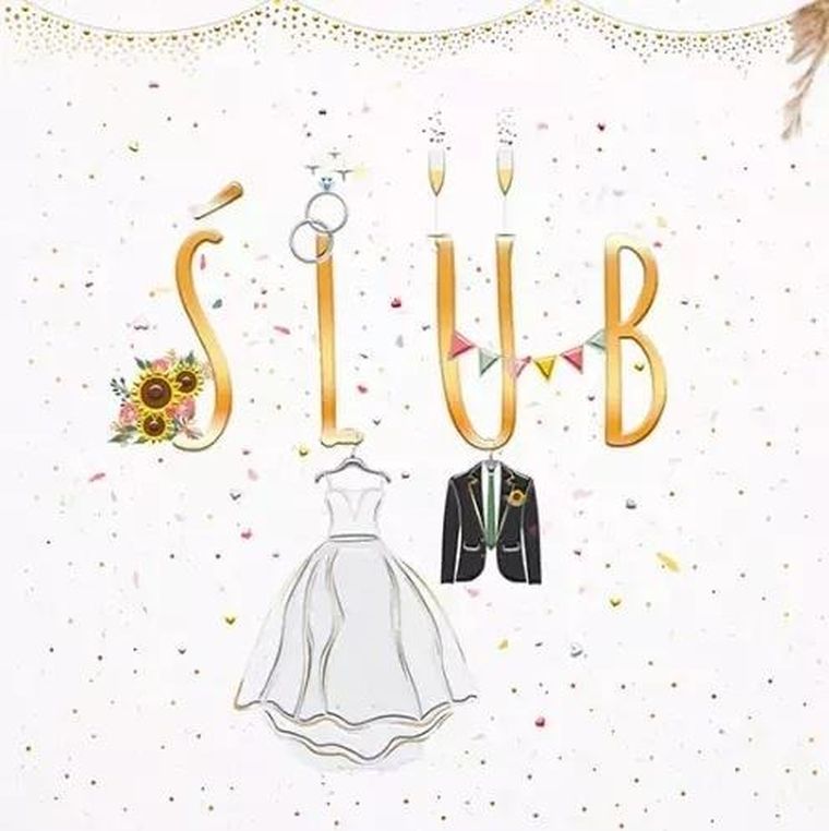 Henry, karnet kwadratowy, Ślub Państwo Młodzi