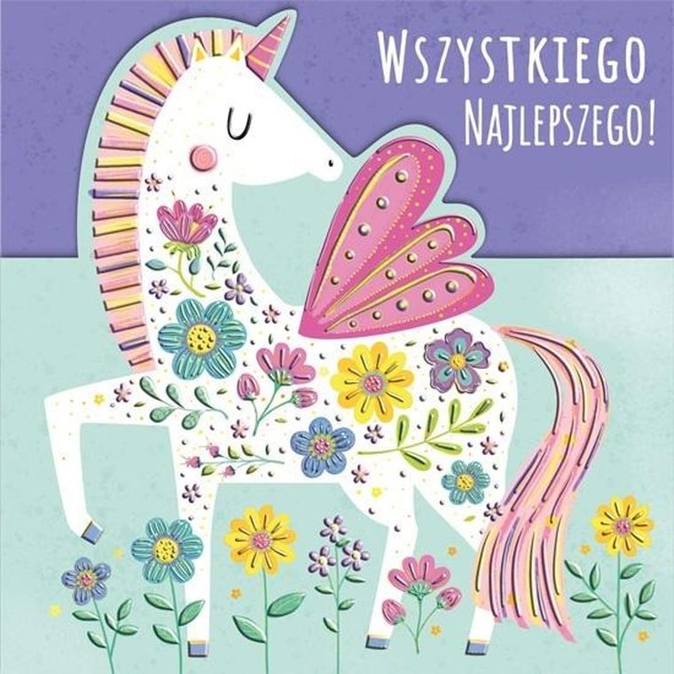 Henry, karnet kwadratowy, wycinany, Urodziny, Pegaz