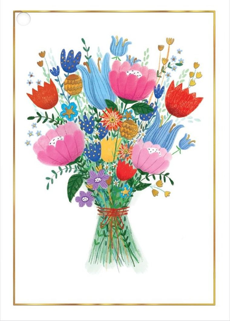 Henry, karnet mini B8, zawieszka Bukiet