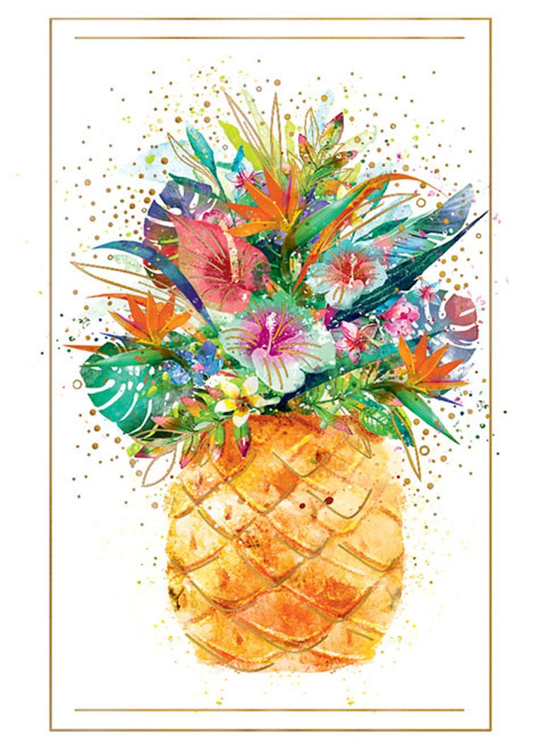 Henry, karnet okazjonalny z kopertą, B6, ananas