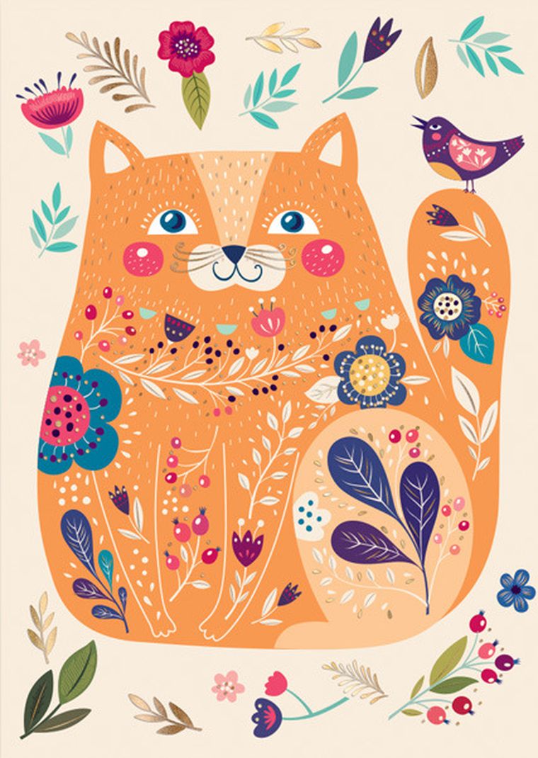 Henry, karnet okazjonalny z kopertą, B6, kot