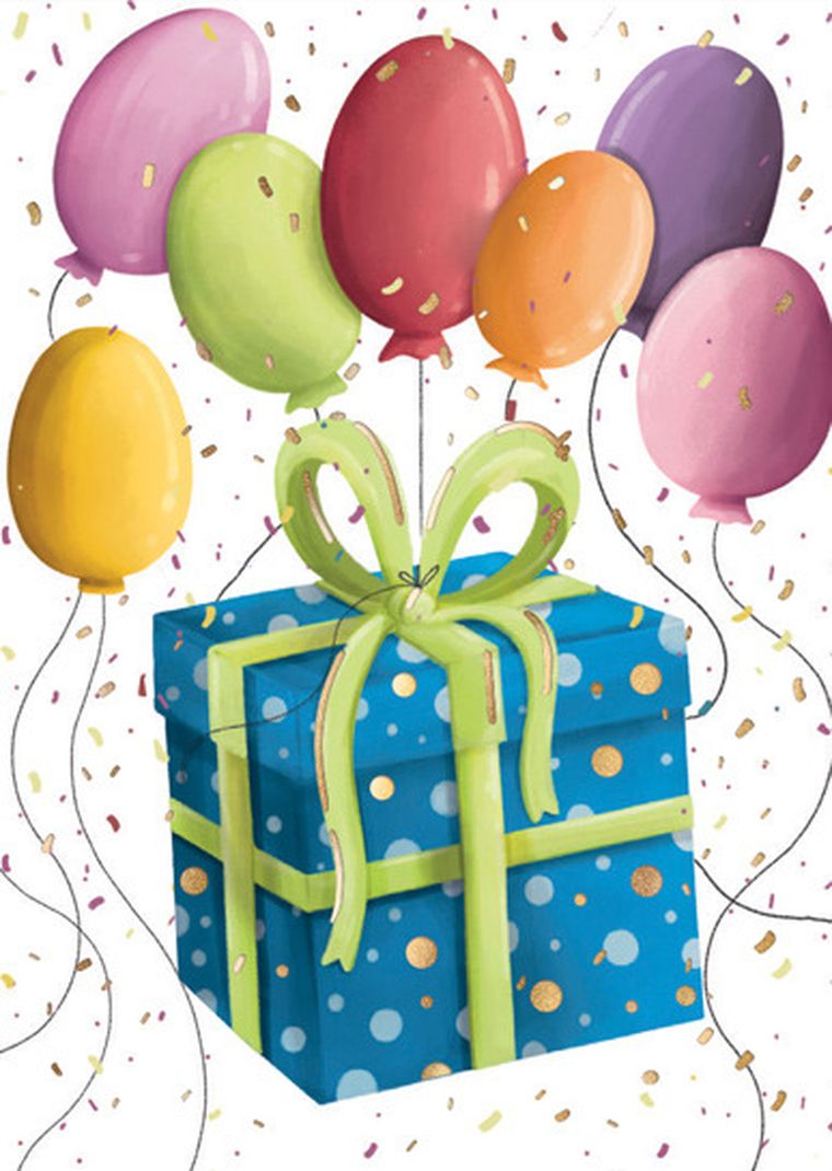 Henry, karnet okazjonalny z kopertą, B6, prezent z balonami