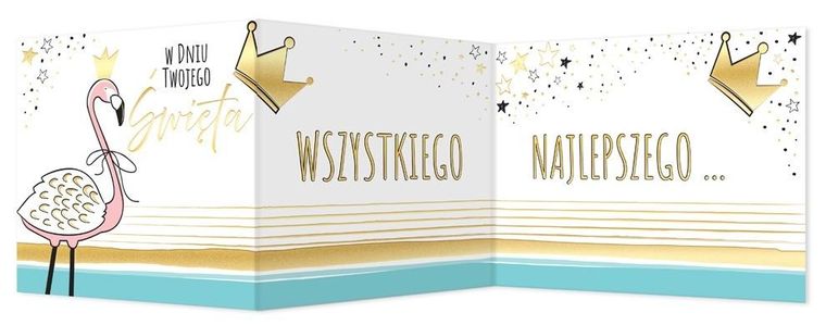 Henry, karnet składany B6, Urodziny, Flaming