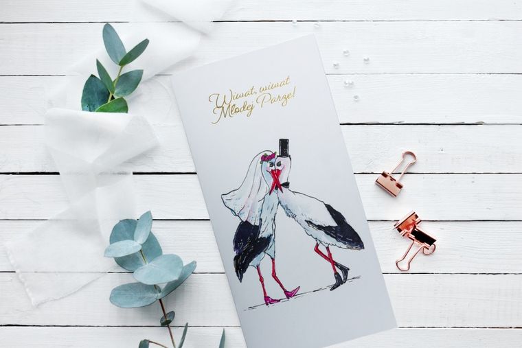 Henry, karnet ślub, bociany