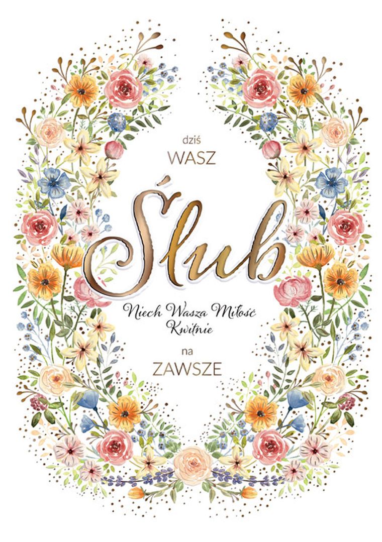 Henry, karnet, ślub, kolorowy pattern