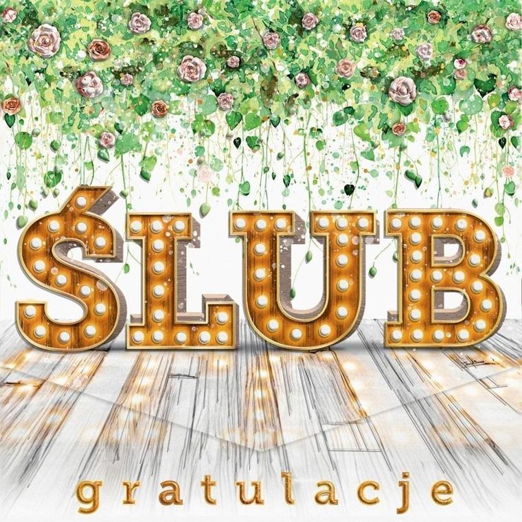 Henry, karnet ślub, Napis boho