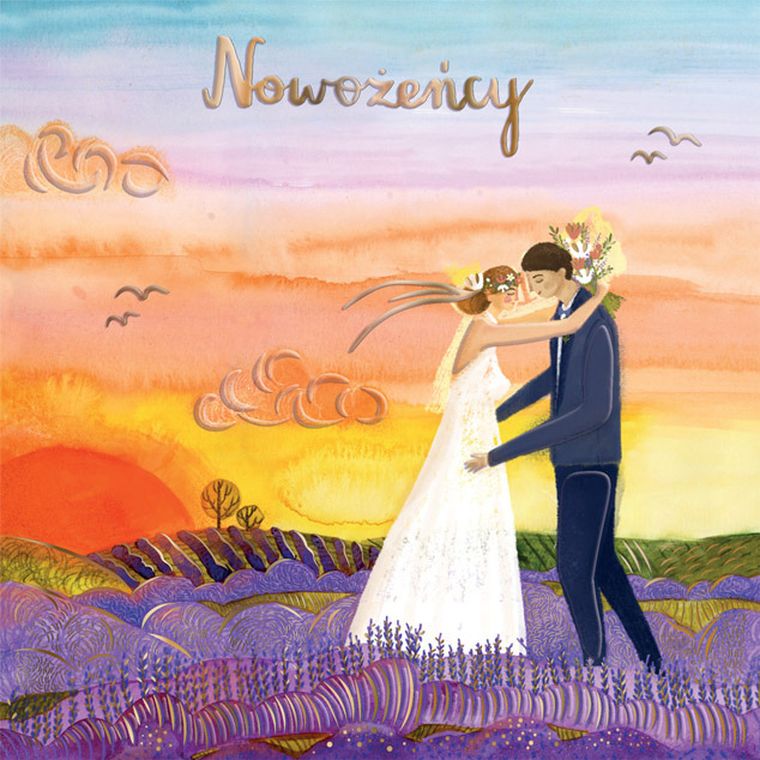 Henry, karnet, ślub, para w lawendzie