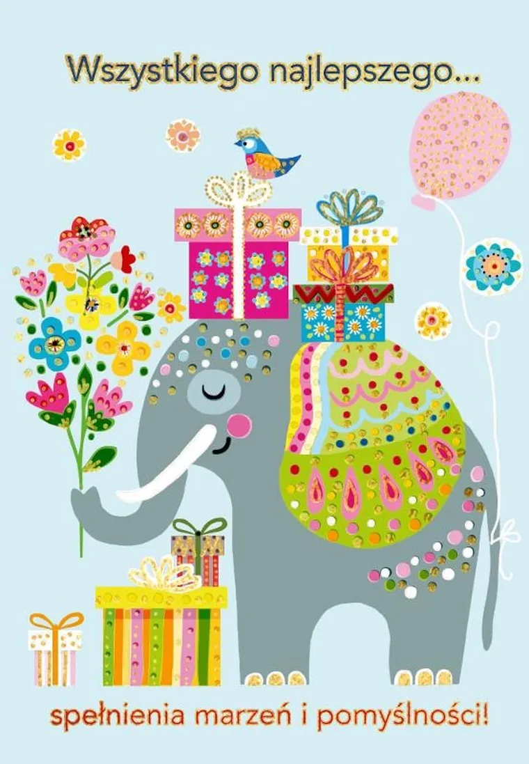 Henry, karnet urodzinowy B6, Słoń