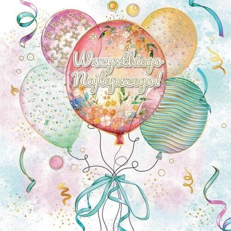 Henry, karnet urodzinowy, bukiet balonów