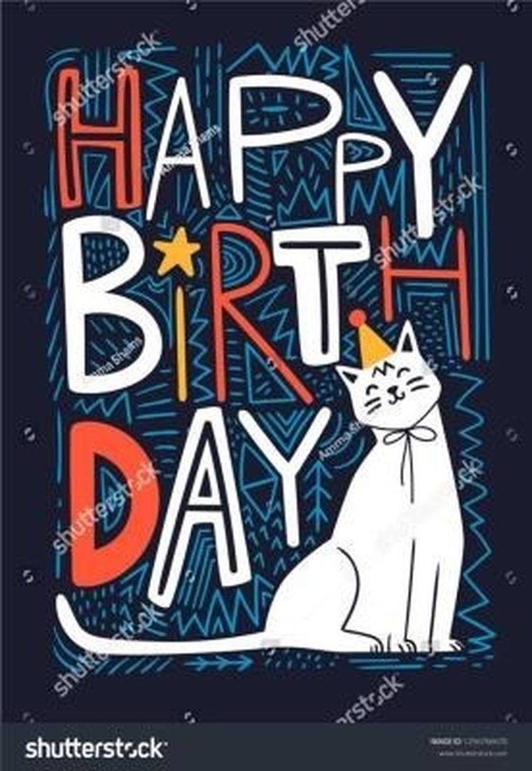 Henry, karnet urodzinowy, kot