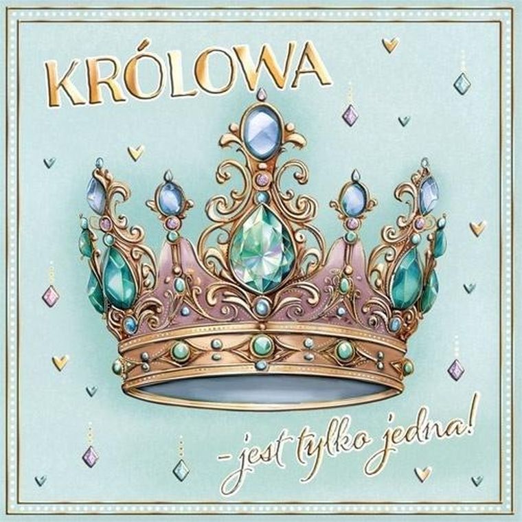 Henry, karnet urodzinowy z kopertą, korona, 150-150 cm