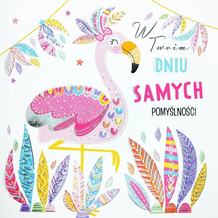 Henry, karnet z kopertą, 15-15 cm, flaming