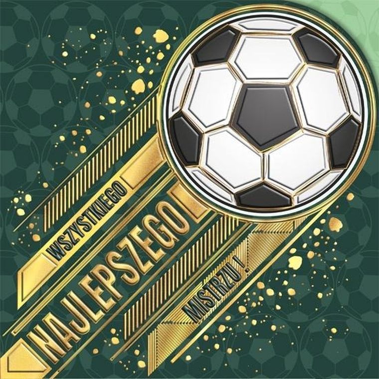 Henry, karnet z kopertą, 15-15 cm, złocony, super piłka