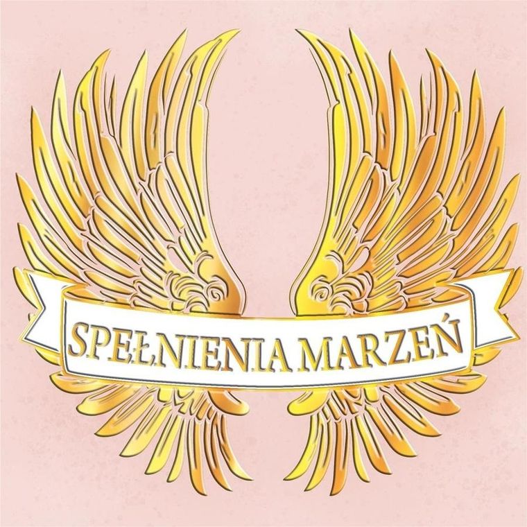 Henry, karnet z kopertą, 15-15 cm, zlote skrzydła