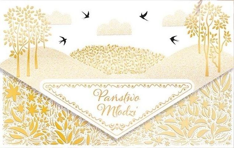 Henry, karnet z kopertą A5, Ślub Złota łąka