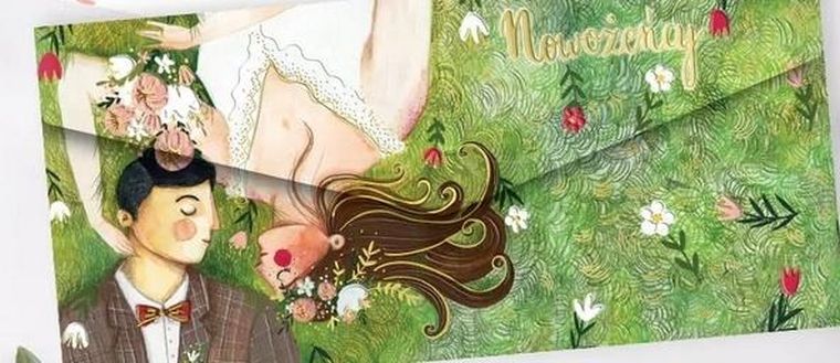 Henry, koperta, Ślub, Para na łące